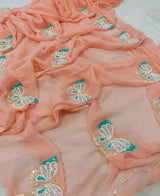 Chiffon Maggam saree