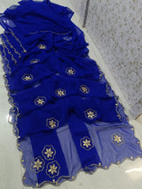 Georgette handwork sarees