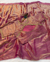 Premium Space Silk Plain Saree