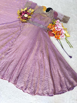 Gown With Coat and Dupatta